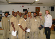 On October 16, 2015, SBB Founder Curt L. Tofteland assisted by two SBB senior mentors and five SBB junior mentors worked with three 18-22 year-old prisoners. As a culmination of their work, the ensemble shared Shakespeare monologues and sonnets plus original spoken word poems written by the journeymen for an audience of staff and education inmates in the chapel.